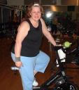 Angie on the Spin bike 2