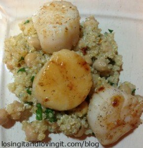 grilled scallops quinoa recipe Giada de Laurentiis