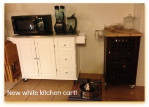 white kitchen cart