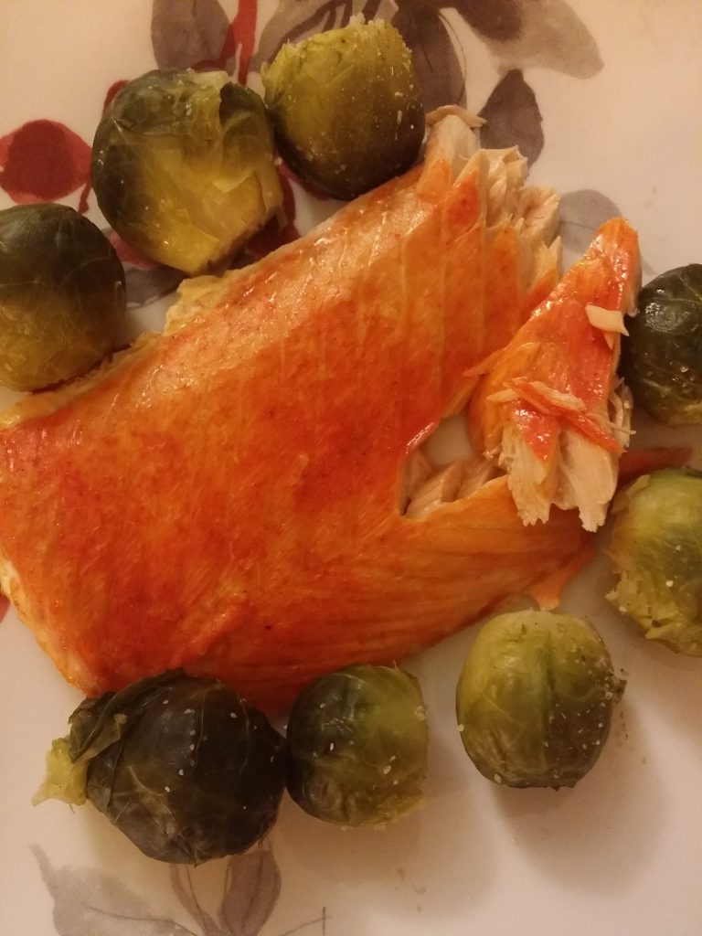 Salmon and Brussels Sprouts