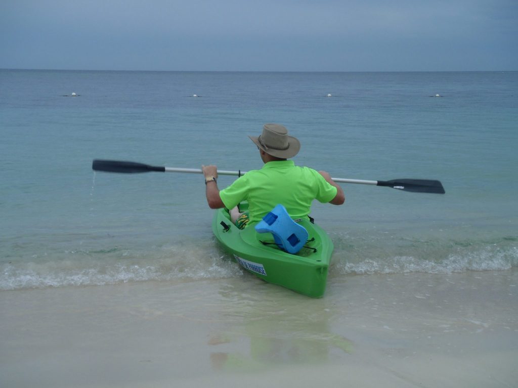 Kev Kayaking in Roatan