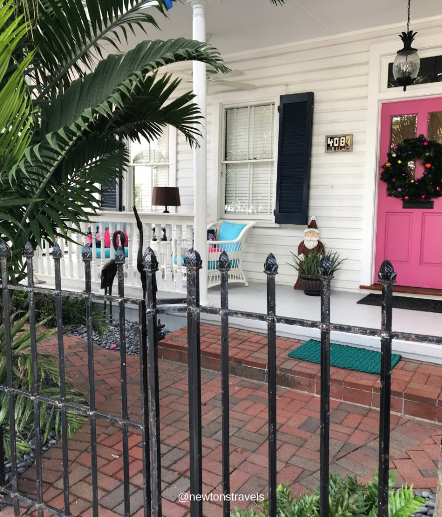 House with pink door, Key West, FL