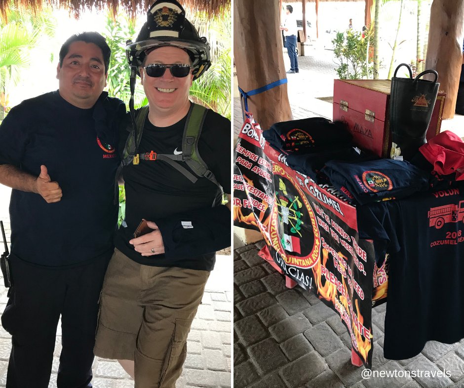 Cozumel, Mexico fire fighter donation