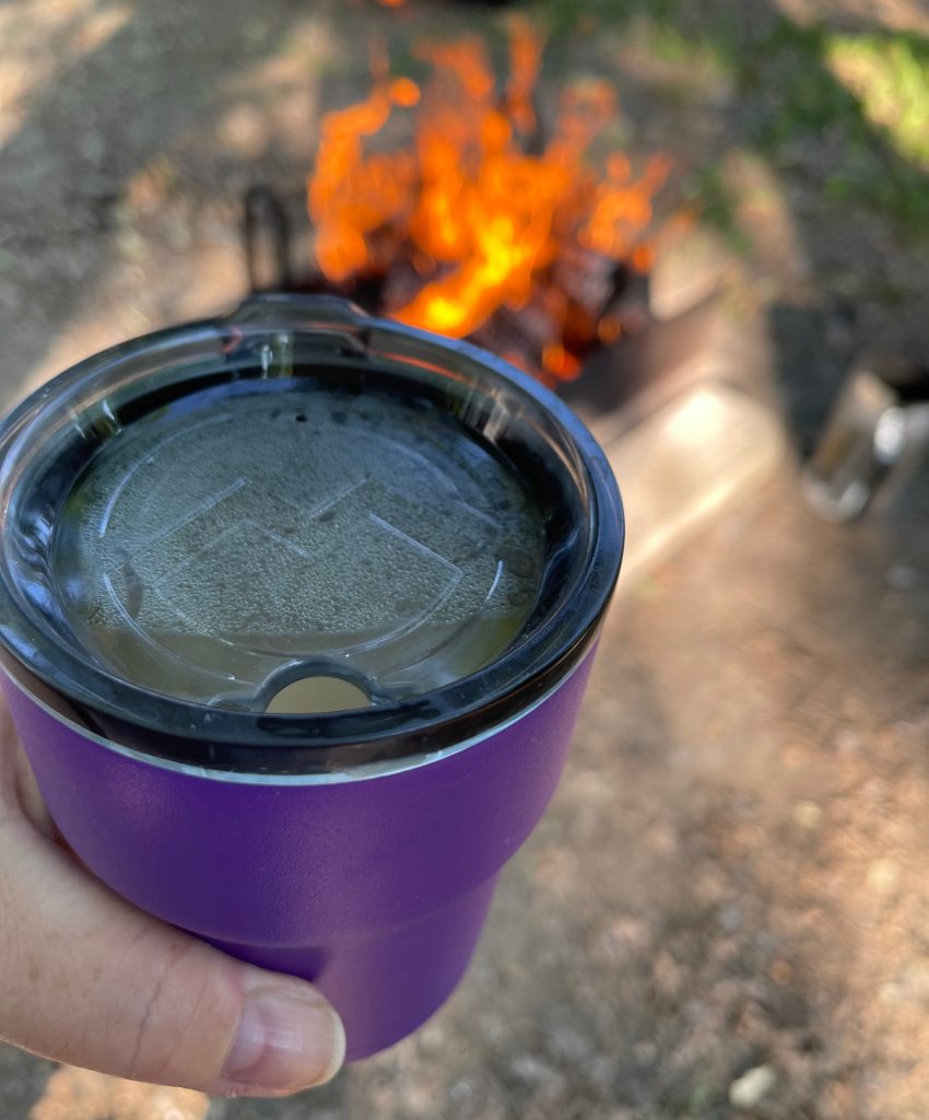 coffee by the camp fire