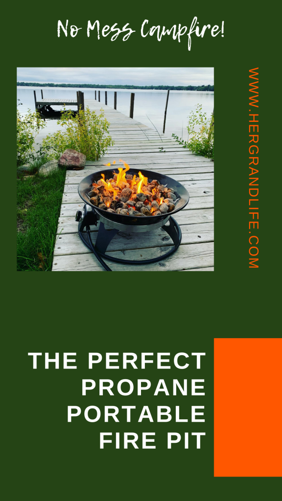 The Perfect Propane Portable Fire Pit perfect for camping.