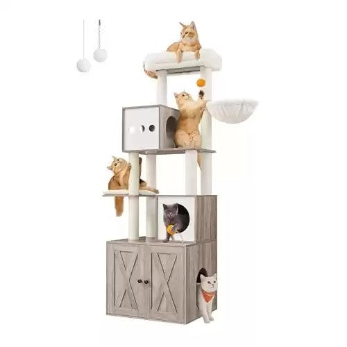 Feandrea Cat Tree with Litter Box